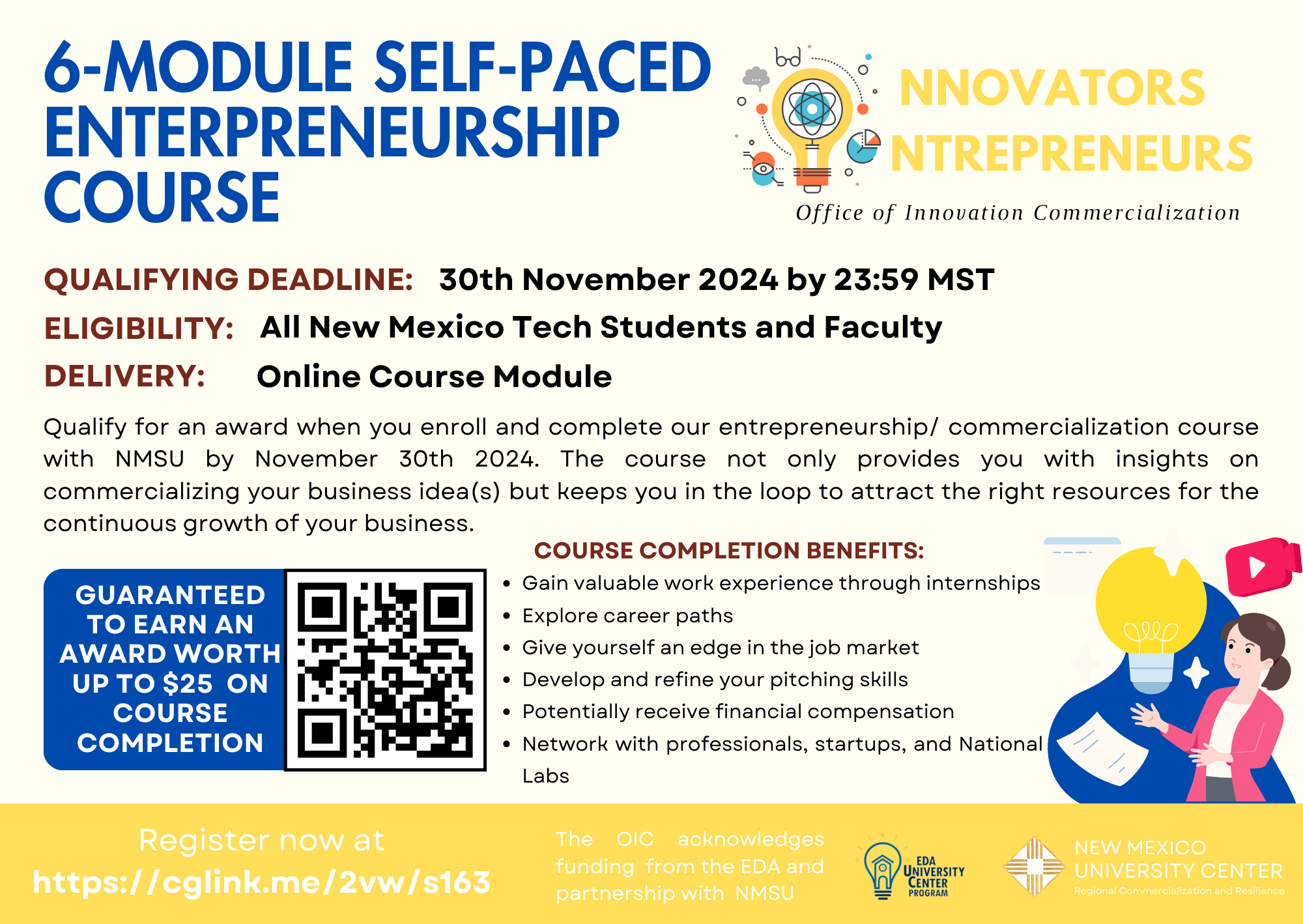 The 6-Module Self-Paced Enterpreneurship Course