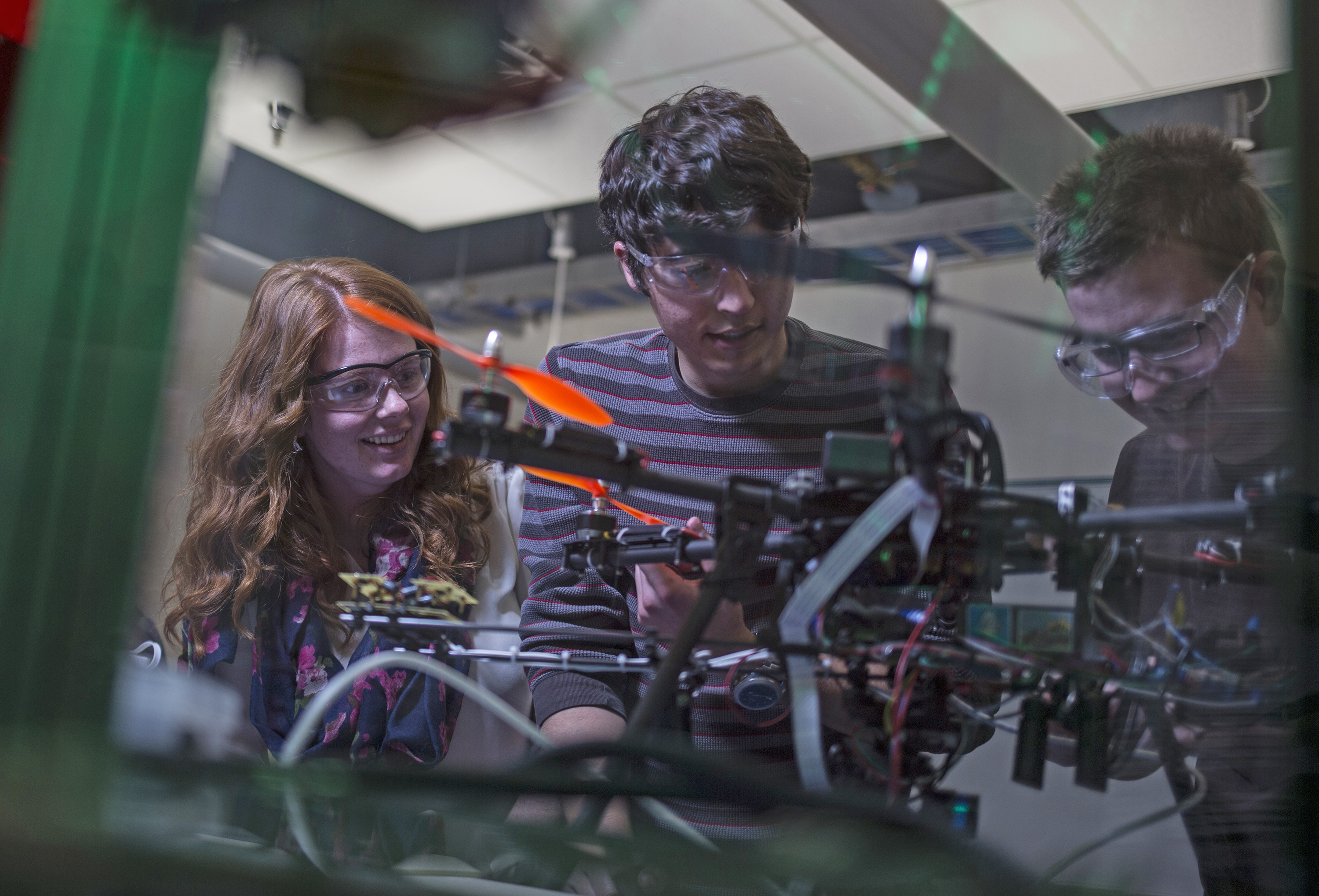 Students working in lab